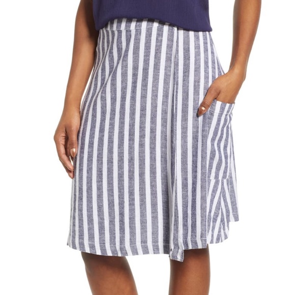 Girls’ Linen-Blend Wrap Skirt